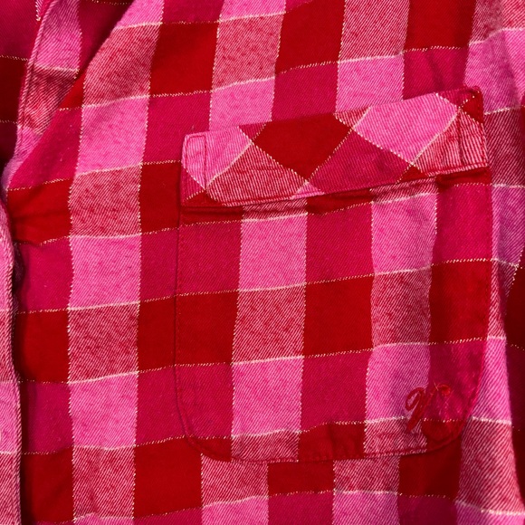 VICTORIAS SECRET Matching Pajama Set Long Sleeve Pants Pink Plaid Size Large - Picture 10 of 16
